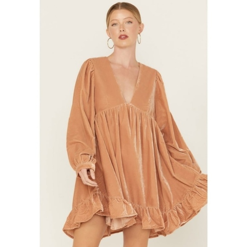 Free People Women's Estella Velvet Mini Dress